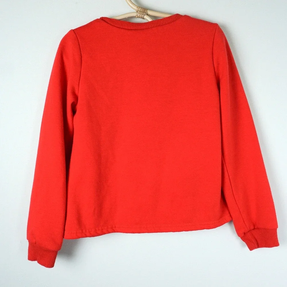 Hello Kitty Sweatshirt Kids 6X‎ Red Graphic Pocket Long Sleeve Sanrio Top